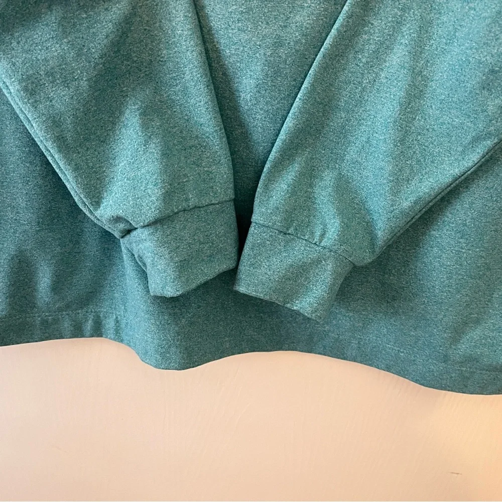 Bad Birdie Bell Air Golf Heather Turquoise Blue 1/4 Zip Pullover Mens Medium - Picture 7 of 9